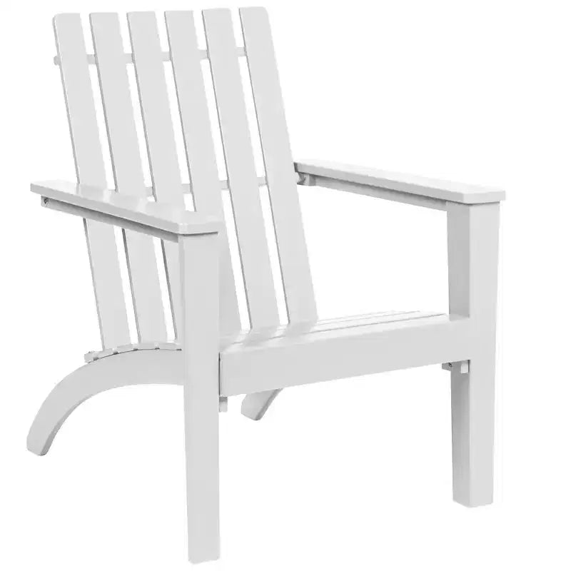Chaise Adirondack de Patio Costway en Bois d'Acacia avec Accoudoirs pour Jardin/Terrasse Blanc/Noir/Gris