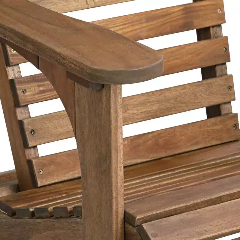 Teal Island Designs Sedie Adirondack Kenneth in Legno Naturale, Set da 2