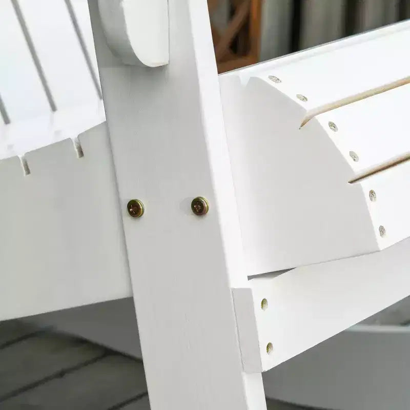 Outsunny Sedia a Dondolo Adirondack Rustica in Legno Sedia a Sdraio da Esterno per Focolare con Design a Doghe in Legno per Patio, Giardino