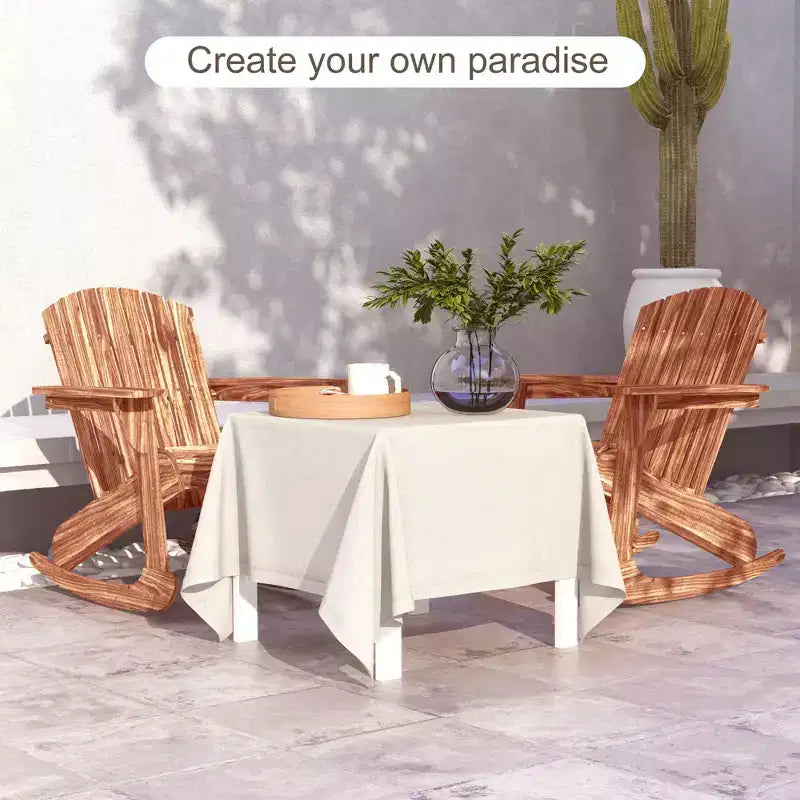 Outsunny Sedia a Dondolo Adirondack Rustica in Legno Sedia a Sdraio da Esterno per Focolare con Design a Doghe in Legno per Patio, Giardino