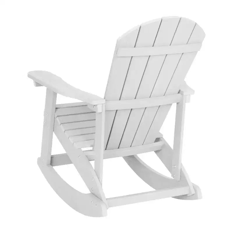 Set di 2 sedie a dondolo Adirondack Emma and Oliver Marcy classiche in poliresina per tutte le stagioni con hardware in acciaio inossidabile per uso tutto l'anno