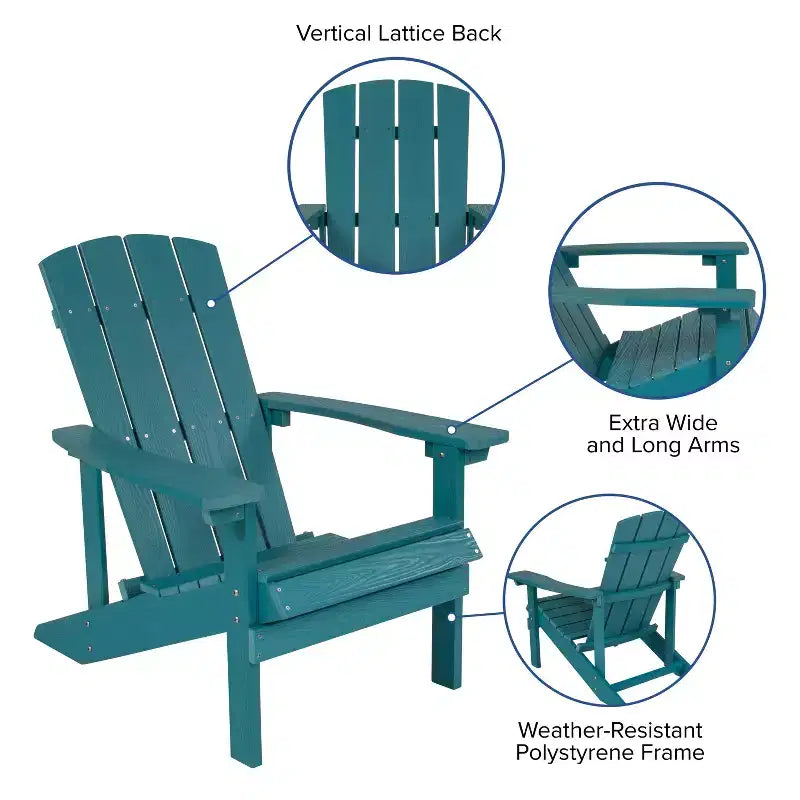 Set da campeggio Emma and Oliver Hartford da tre pezzi con due sedie Adirondack effetto legno e braciere Stelle e Luna con copertura a rete