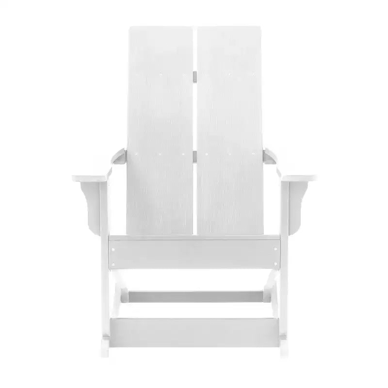 Set di 2 sedie a dondolo Adirondack moderne in poliresina per tutte le stagioni Emma and Oliver, per uso interno/esterno