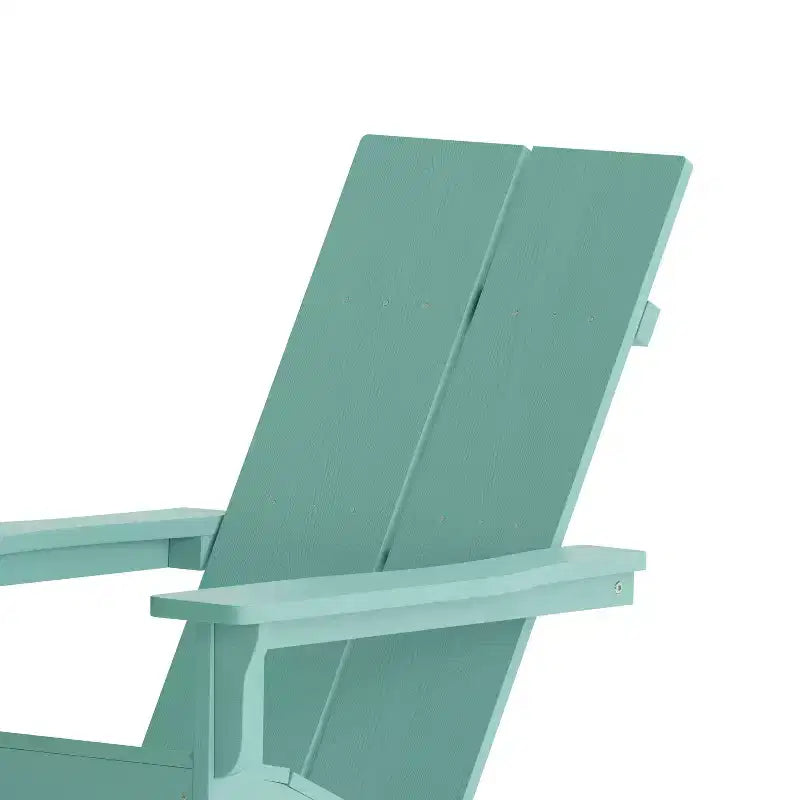 Flash Furniture Finn Moderna Poltrona a Dondolo Adirondack in Poliresina a 2 Doghe per Esterni, Grado Commerciale, con Ferramenta in Acciaio Inossidabile Antiruggine - Set da 2