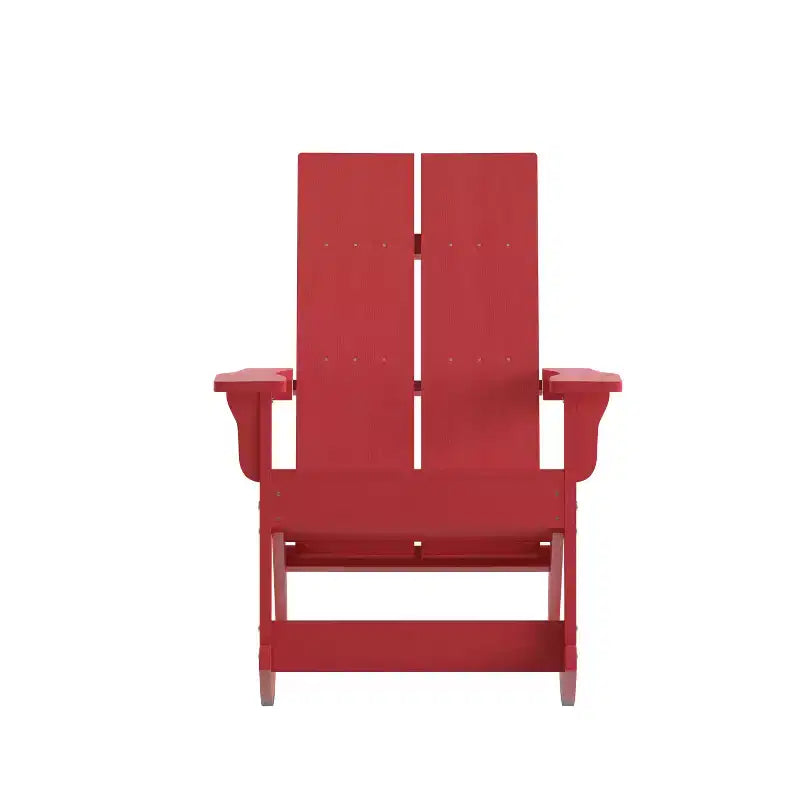 Merrick Lane Wellington Sedia a dondolo Adirondack in poliresina resistente alle intemperie e ai raggi UV per patio, veranda, terrazza e altro ancora