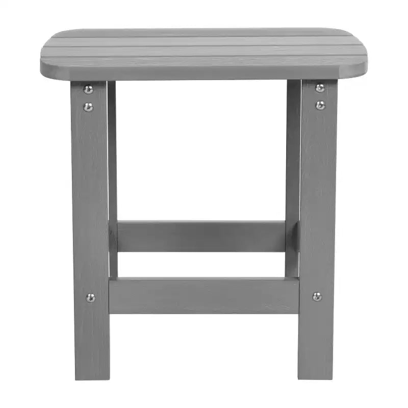 Flash Furniture Set di 2 sedie a dondolo Adirondack in legno di poliresina per tutte le stagioni Savannah con tavolino laterale