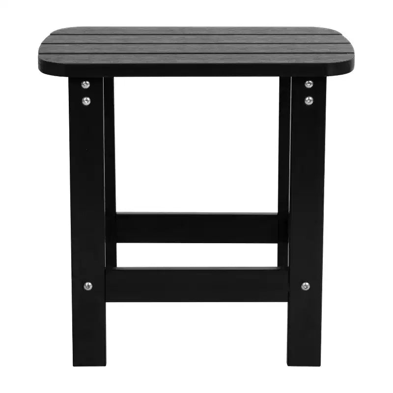 Flash Furniture Set di 2 sedie a dondolo Adirondack in legno di poliresina per tutte le stagioni Savannah con tavolino laterale