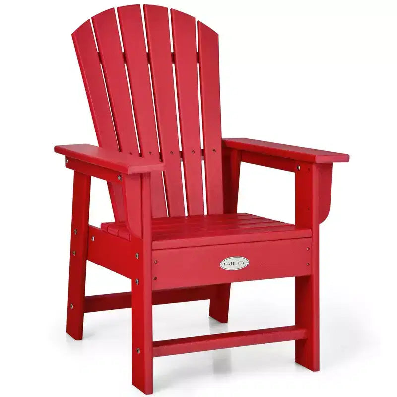 Costway Set di 2 Sedie da Giardino Adirondack per Bambini Poltrona da Esterno Resistente alle Intemperie