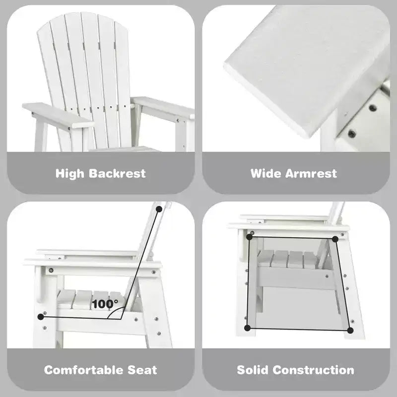 Costway Set di 2 Sedie da Giardino Adirondack per Bambini Poltrona da Esterno Resistente alle Intemperie