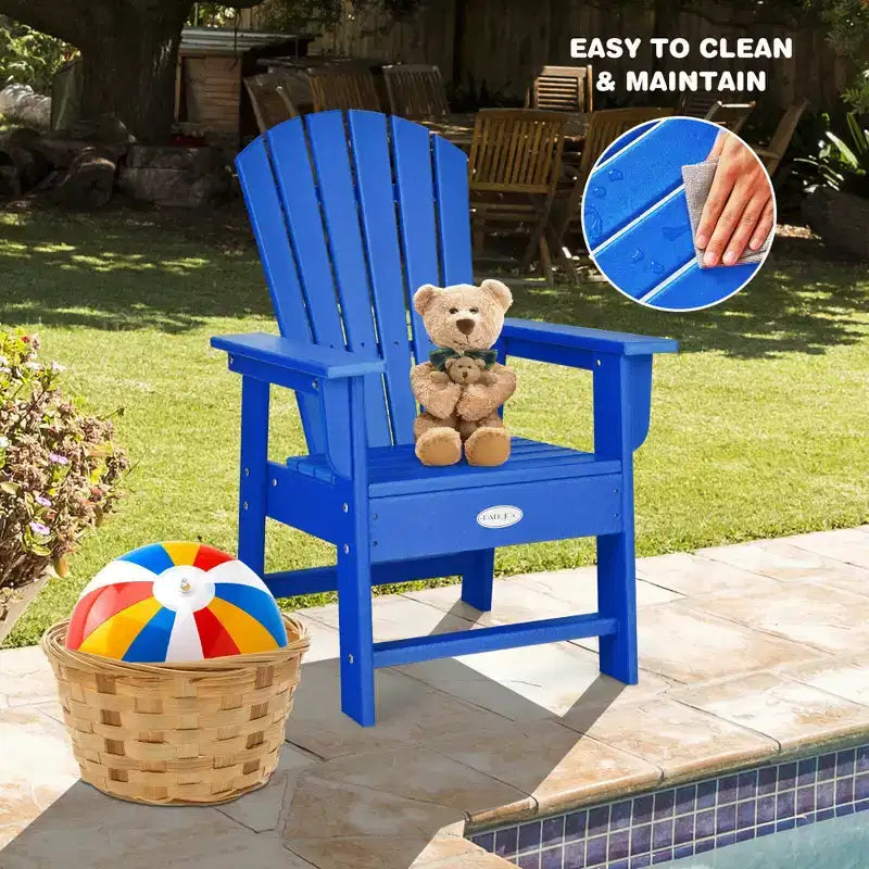 Costway Set di 2 Sedie da Giardino Adirondack per Bambini Poltrona da Esterno Resistente alle Intemperie