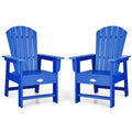 Costway Set of 2 Kids Patio Adirondack Chair Armchair Weather Resistance Outdoor Chair