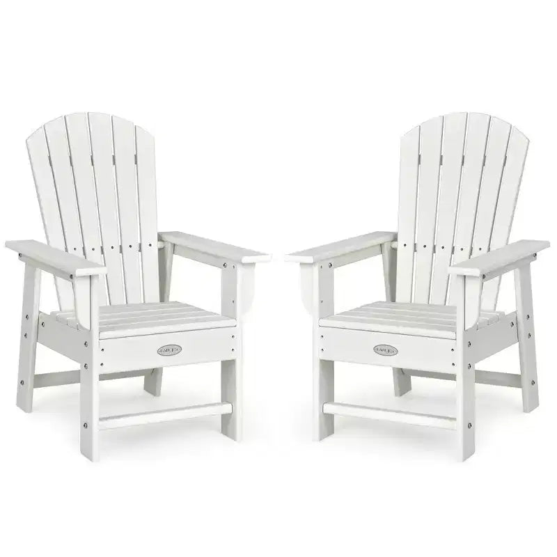 Costway Lot de 2 chaises Adirondack pour enfants, fauteuil de patio, résistance aux intempéries, chaise d'extérieur