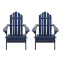 2pk Hazel Outdoor Acacia Wood Foldable Adirondack Chairs - Christopher Knight Home