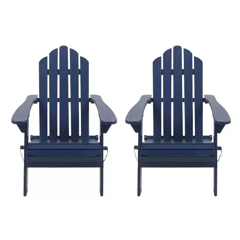 2pk Hazel Outdoor Acacia Wood Foldable Adirondack Chairs - Christopher Knight Home