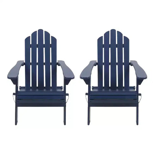 2pk Hazel Outdoor Acacia Wood Foldable Adirondack Chairs - Christopher Knight Home