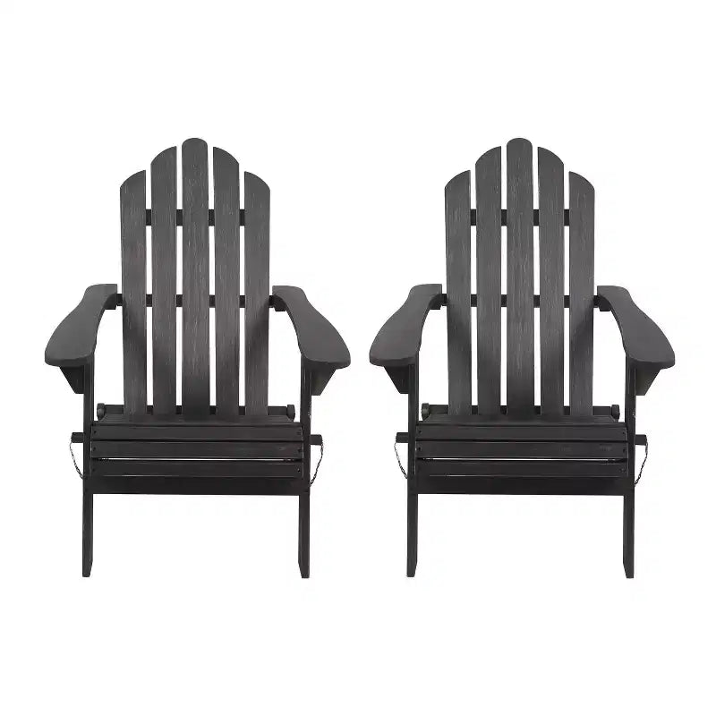 Set da 2 sedie pieghevoli Adirondack in legno di acacia Hazel per esterno - Christopher Knight Home
