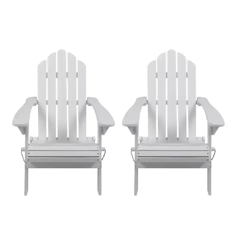 Set da 2 sedie pieghevoli Adirondack in legno di acacia Hazel per esterno - Christopher Knight Home