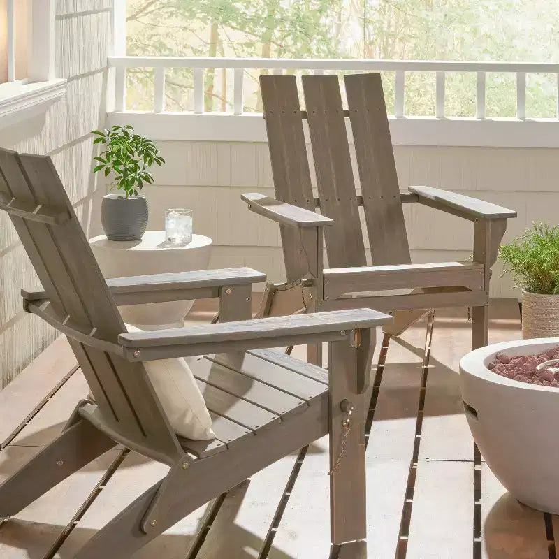 2 sedie pieghevoli Adirondack da esterno in legno di acacia Zuma, confezione da 2 - Christopher Knight Home