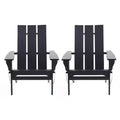 2pk Zuma Outdoor Acacia Wood Foldable Adirondack Chairs - Christopher Knight Home