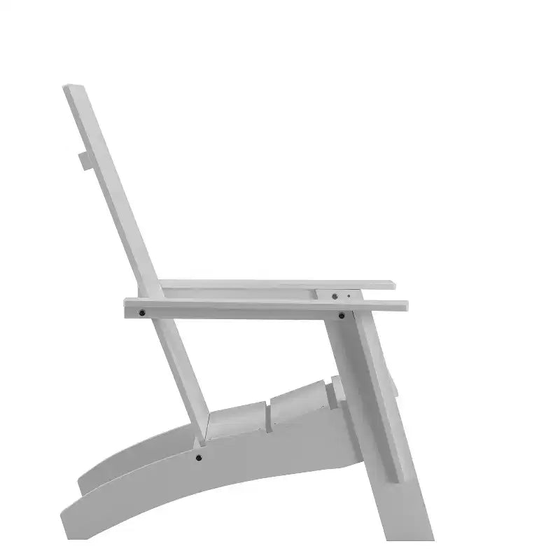 Set di 4 sedie moderne stile Adirondack Emma and Oliver con doppia doga per interni/esterni