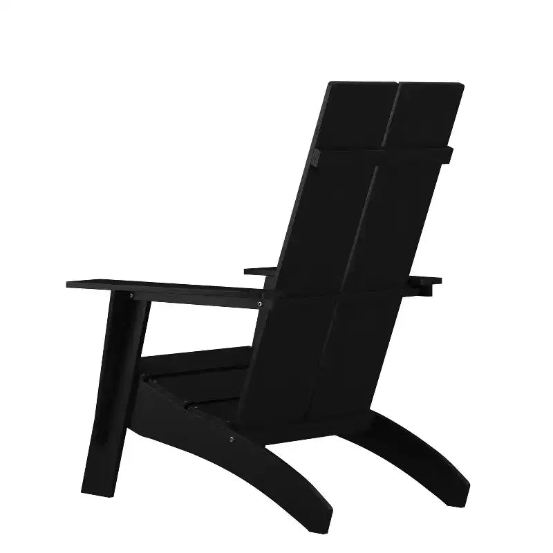 Set di 4 sedie moderne stile Adirondack Emma and Oliver con doppia doga per interni/esterni