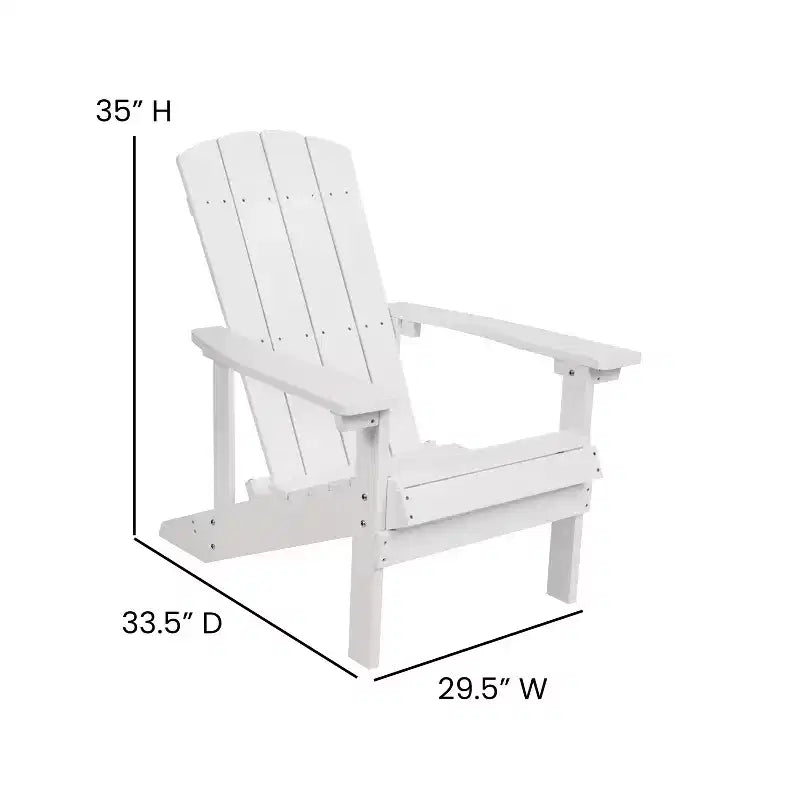 Set conversazione Emma e Oliver Hammond a tre pezzi in stile Adirondack con due sedie e tavolino abbinato per interni ed esterni