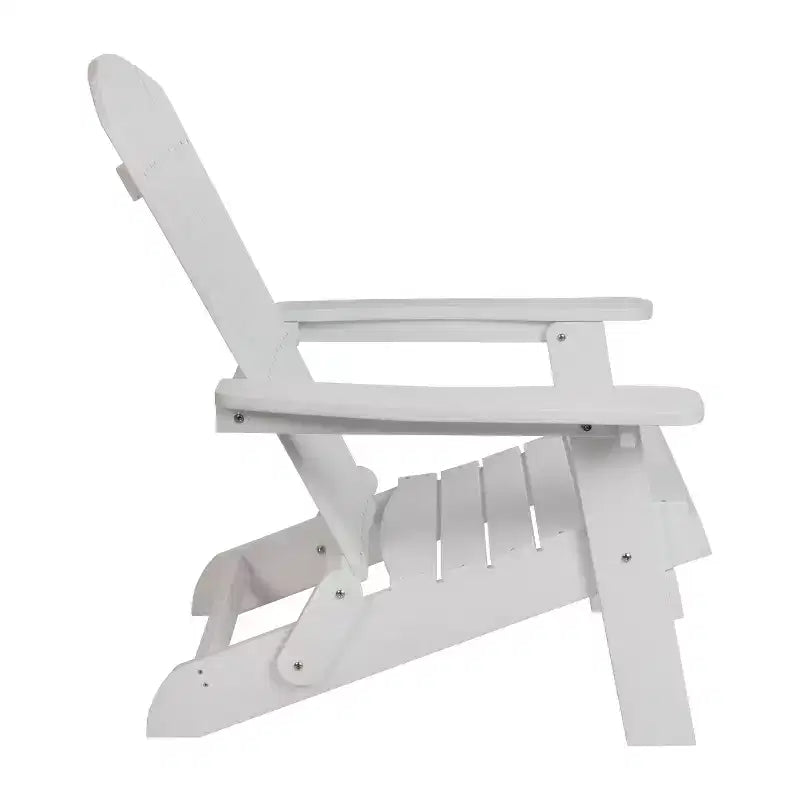 Set di 2 sedie Adirondack pieghevoli Emma e Oliver per interni/esterni con tavolino laterale