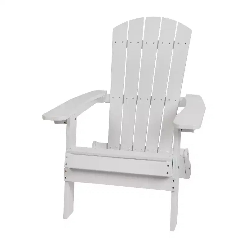 Set di 2 sedie Adirondack pieghevoli Emma e Oliver per interni/esterni con tavolino laterale