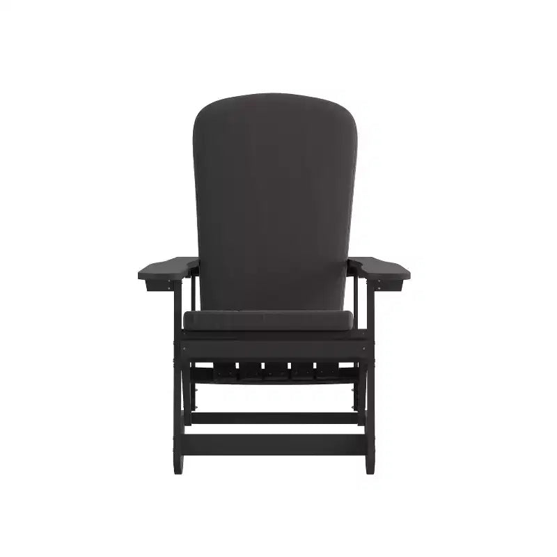 Flash Furniture Savannah Set di 2 Sedie a Dondolo Adirondack in Legno di Poliresina per Tutte le Stagioni con Cuscini per Terrazzo, Portico e Patio