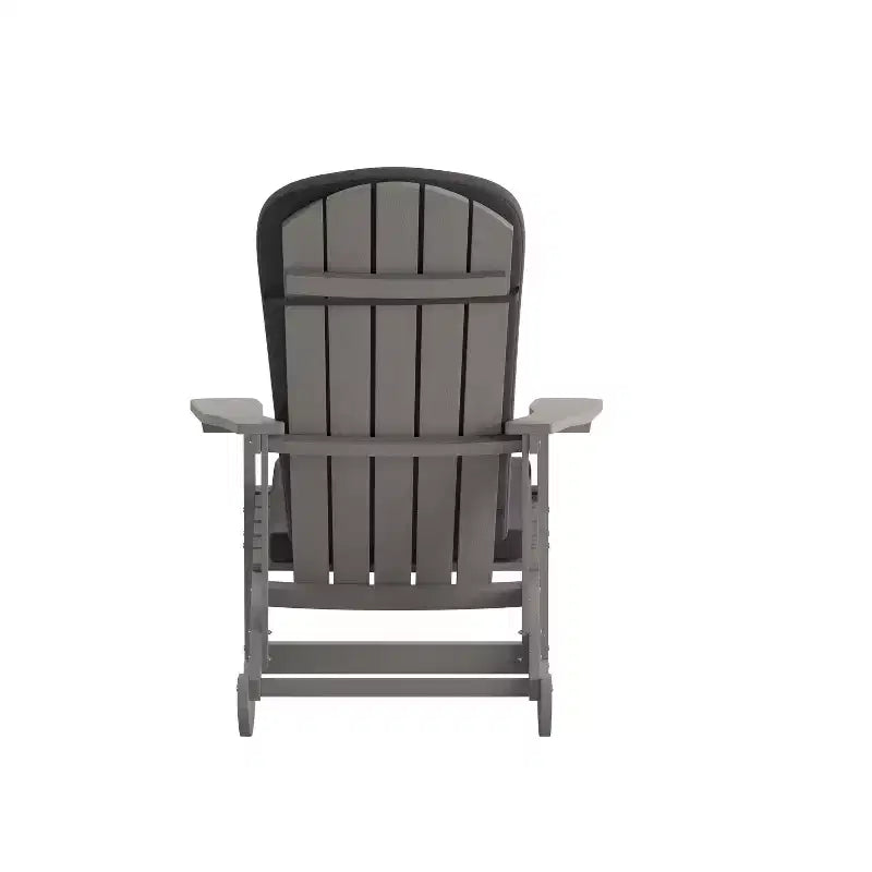 Flash Furniture Savannah Set di 2 Sedie a Dondolo Adirondack in Legno di Poliresina per Tutte le Stagioni con Cuscini per Terrazzo, Portico e Patio