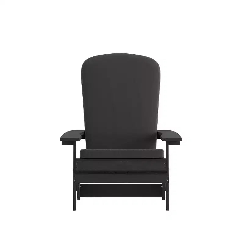 Flash Furniture Charlestown Set di 2 Sedie Adirondack Pieghevoli per Interni/Esterni in Poliresina per Tutte le Stagioni con Cuscini per Terrazza, Portico e Patio