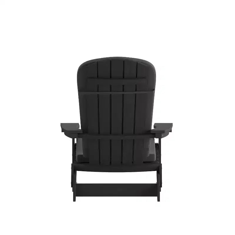 Flash Furniture Charlestown Set di 2 Sedie Adirondack Pieghevoli per Interni/Esterni in Poliresina per Tutte le Stagioni con Cuscini per Terrazza, Portico e Patio