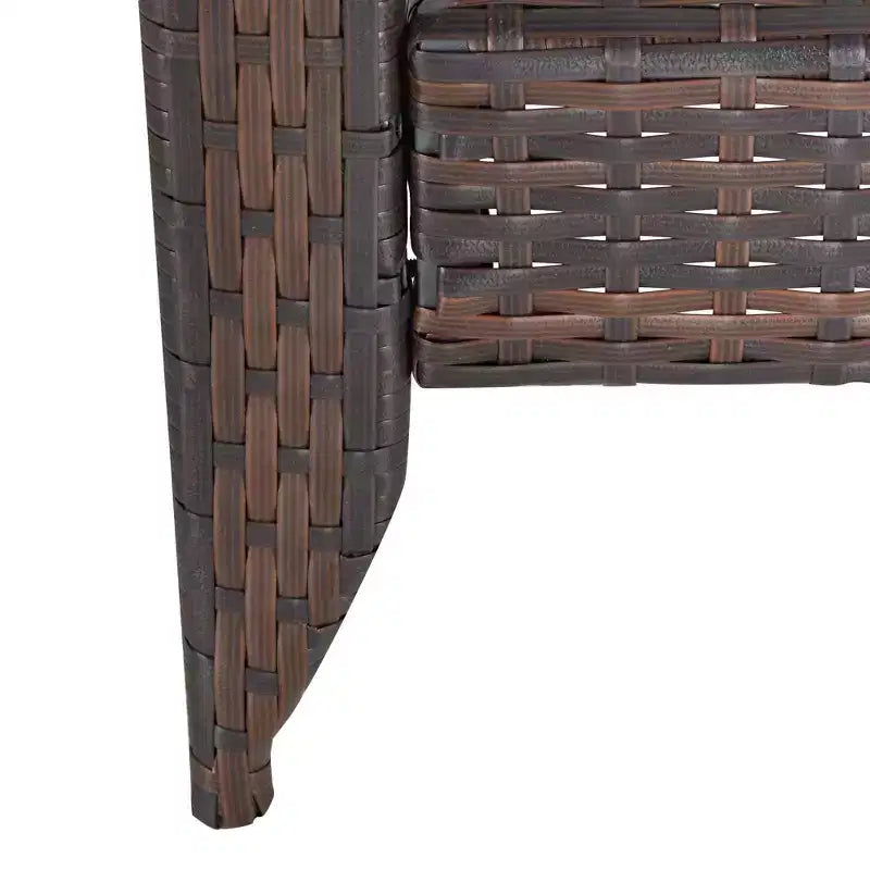 Sedia Adirondack Outsunny da Esterno con Rattan Intrecciato Resistente alle Intemperie, Cuscini Morbidi, Schienale Alto Curvo per Terrazzo o Giardino