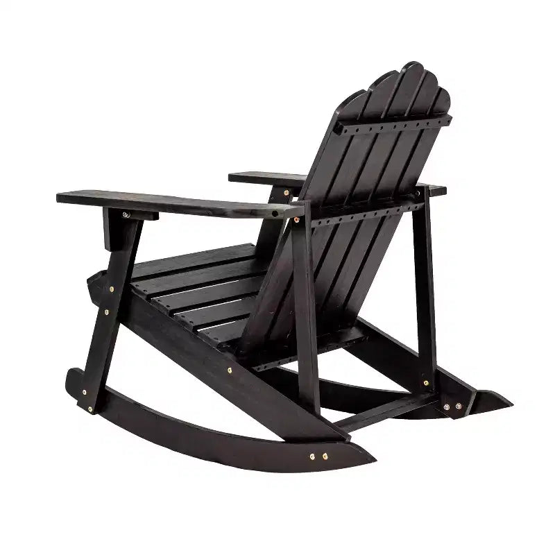 Fauteuil à bascule Adirondack classique en bois d'acacia pour terrasse Kiawah - JONATHAN Y