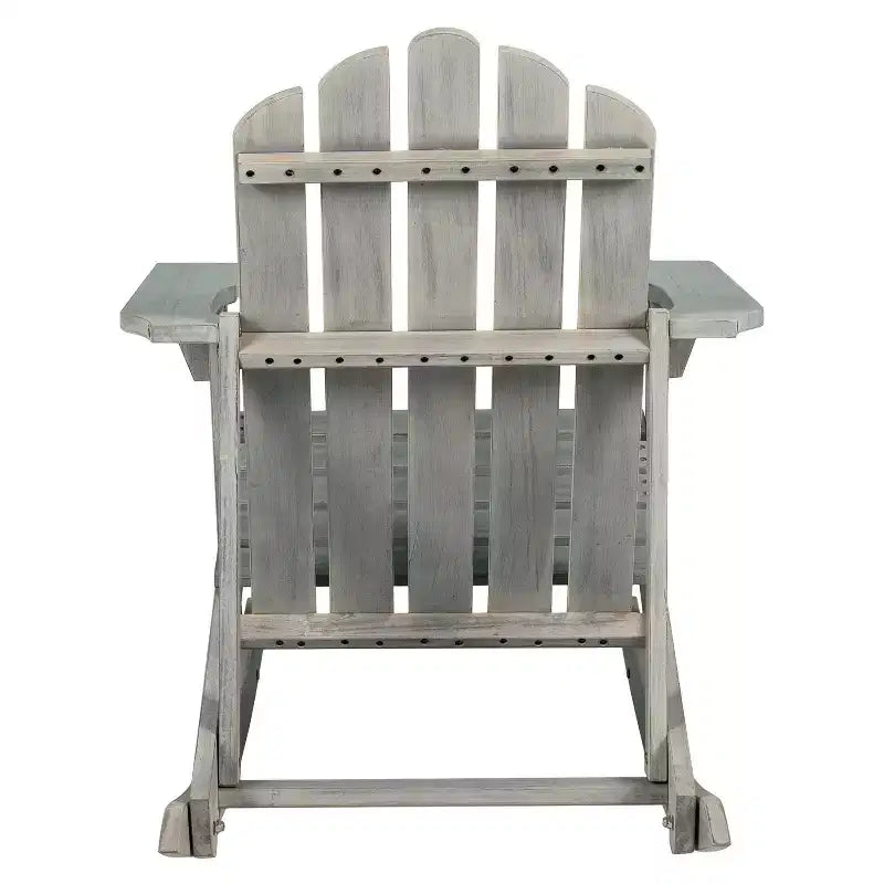 Fauteuil à bascule Adirondack classique en bois d'acacia pour terrasse Kiawah - JONATHAN Y