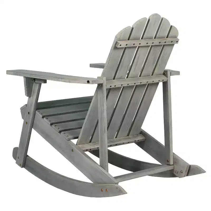 Fauteuil à bascule Adirondack classique en bois d'acacia pour terrasse Kiawah - JONATHAN Y