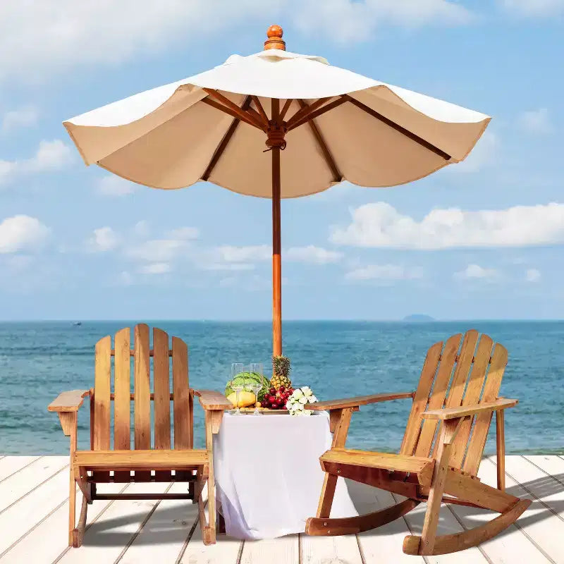 Fauteuil à bascule Adirondack classique en bois d'acacia pour terrasse Kiawah - JONATHAN Y