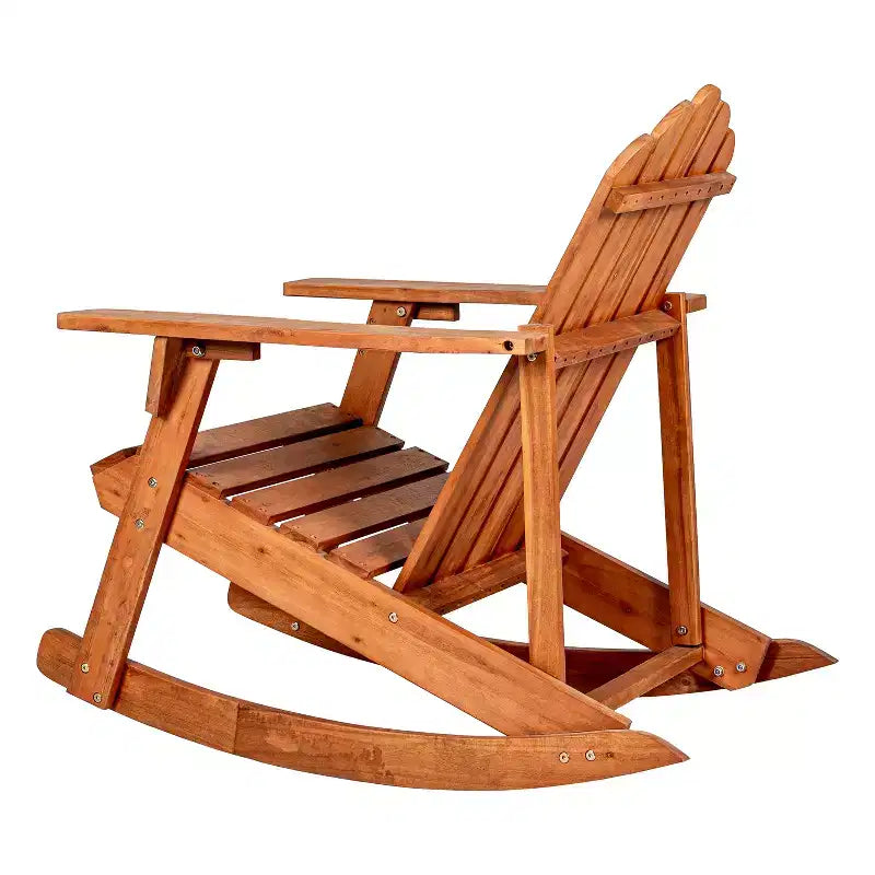 Fauteuil à bascule Adirondack classique en bois d'acacia pour terrasse Kiawah - JONATHAN Y