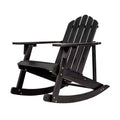 Kiawah Outdoor Patio Classic Acacia Wood Adirondack Rocking Chair -JONATHAN Y