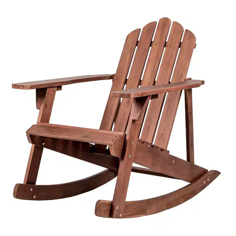 Fauteuil à bascule Adirondack classique en bois d'acacia pour terrasse Kiawah - JONATHAN Y