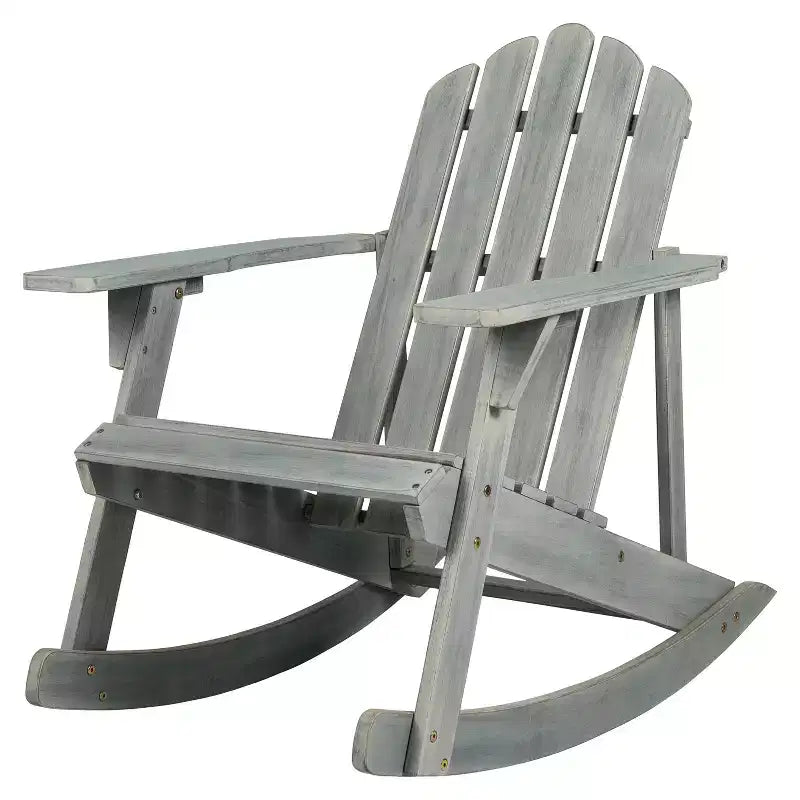 Fauteuil à bascule Adirondack classique en bois d'acacia pour terrasse Kiawah - JONATHAN Y