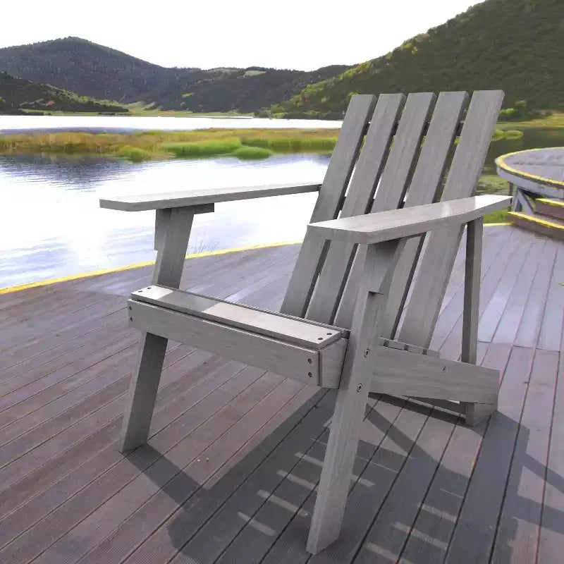 Sedia Adirondack moderna Irving in legno di acacia per esterni - JONATHAN Y