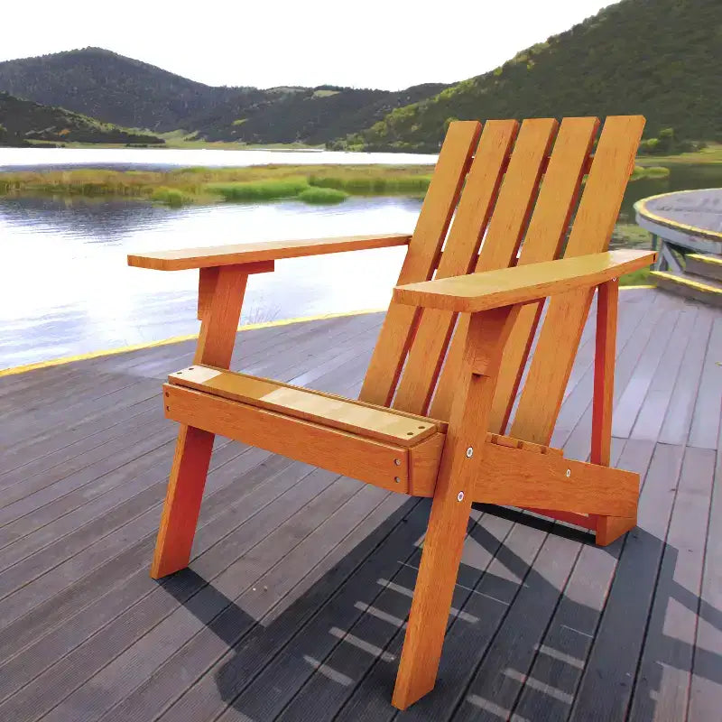 Sedia Adirondack moderna Irving in legno di acacia per esterni - JONATHAN Y
