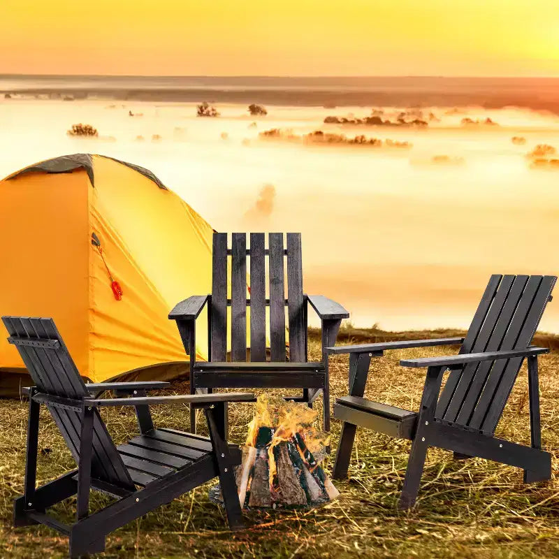 Sedia Adirondack moderna Irving in legno di acacia per esterni - JONATHAN Y