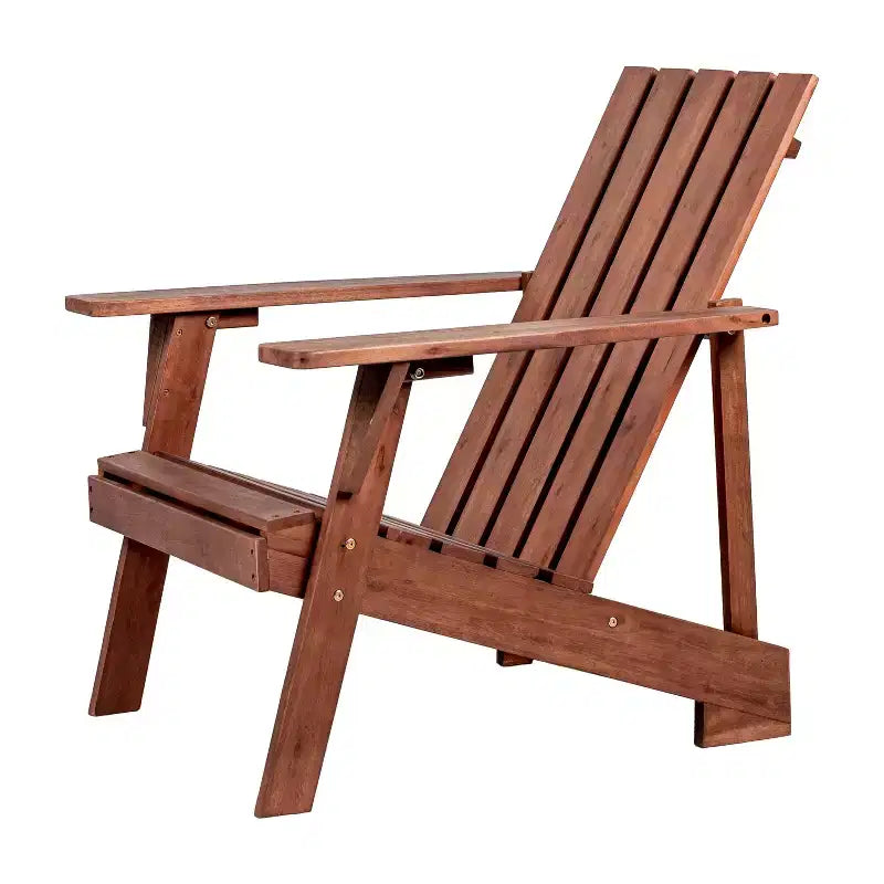 Chaise Adirondack moderne en bois d'acacia pour patio Irving - JONATHAN Y