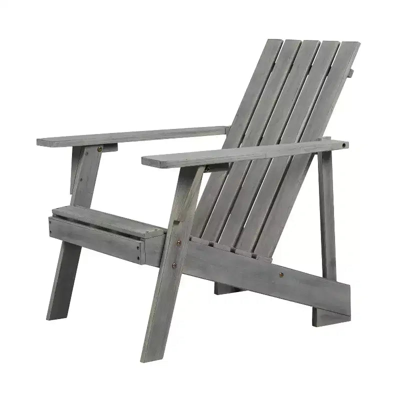 Chaise Adirondack moderne en bois d'acacia pour patio Irving - JONATHAN Y
