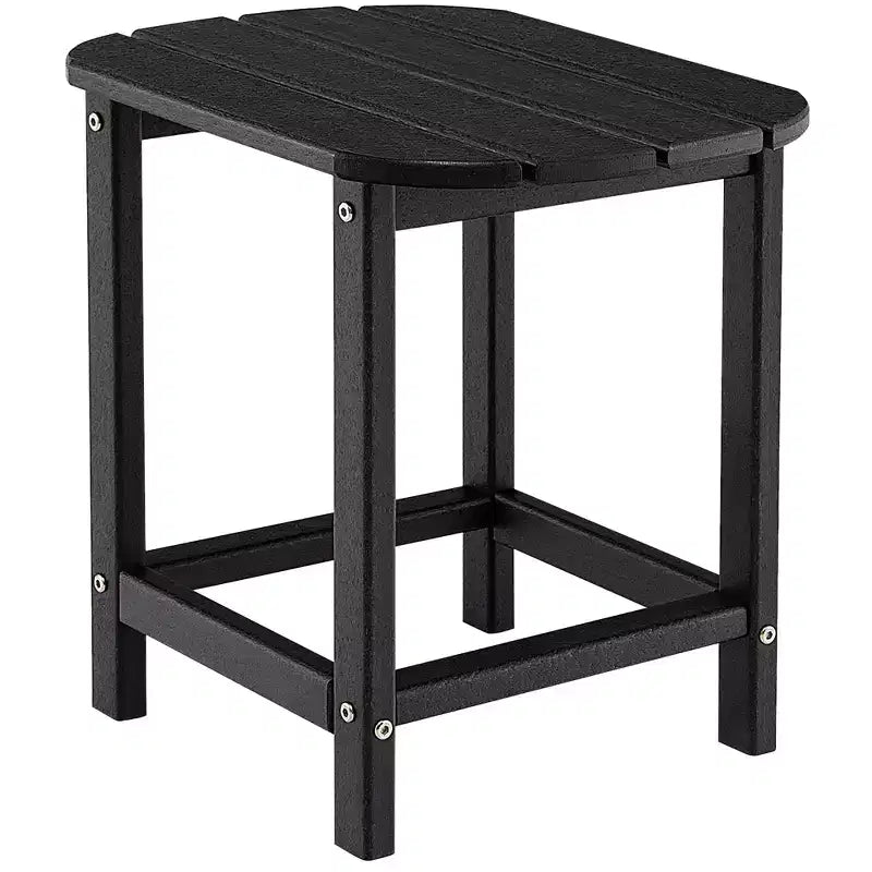 Costway Tavolino Adirondack da Giardino da 18" in HDPE Resistente alle Intemperie Grigio/Nero/Blu Scuro