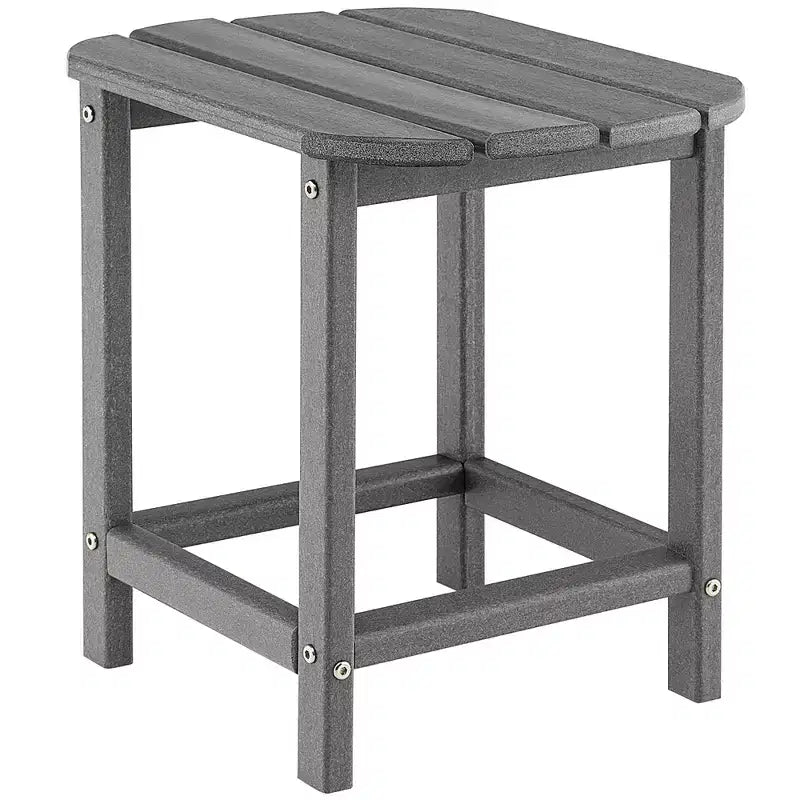 Costway Tavolino Adirondack da Giardino da 18" in HDPE Resistente alle Intemperie Grigio/Nero/Blu Scuro
