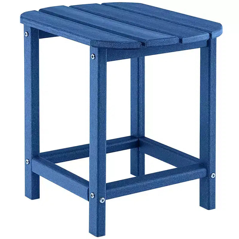Costway Tavolino Adirondack da Giardino da 18" in HDPE Resistente alle Intemperie Grigio/Nero/Blu Scuro