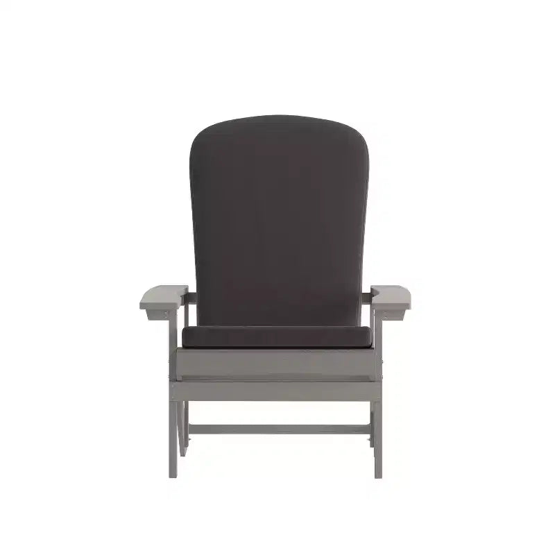 Merrick Lane, set di 2 sedie da patio Adirondack resistenti alle intemperie con schienale a traliccio verticale e cuscini in schiuma comfort